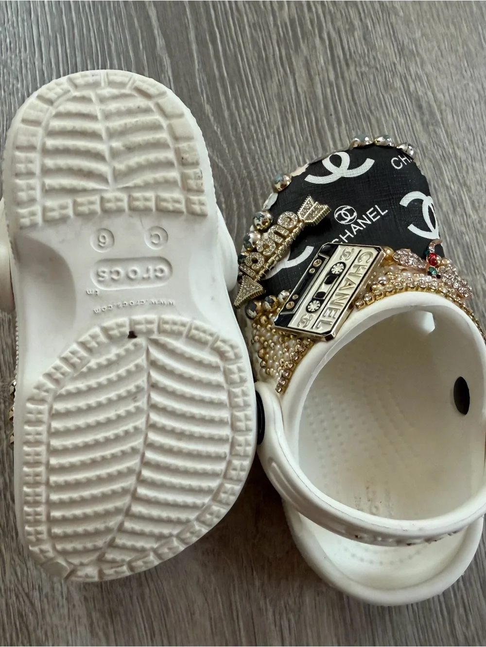 Custom CROCS Kids Black & White